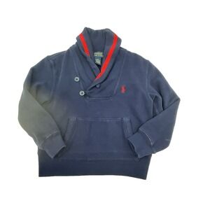 Polo‎ Ralph Lauren Shawl Collar Sweater Navy Blue Preppy Classic Toddler Size 3T